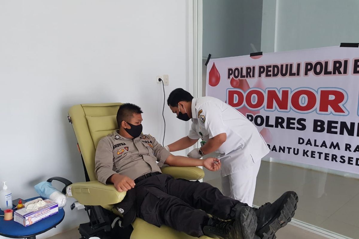 Polisi Bener Meriah gelar donor darah untuk bantu stok PMI