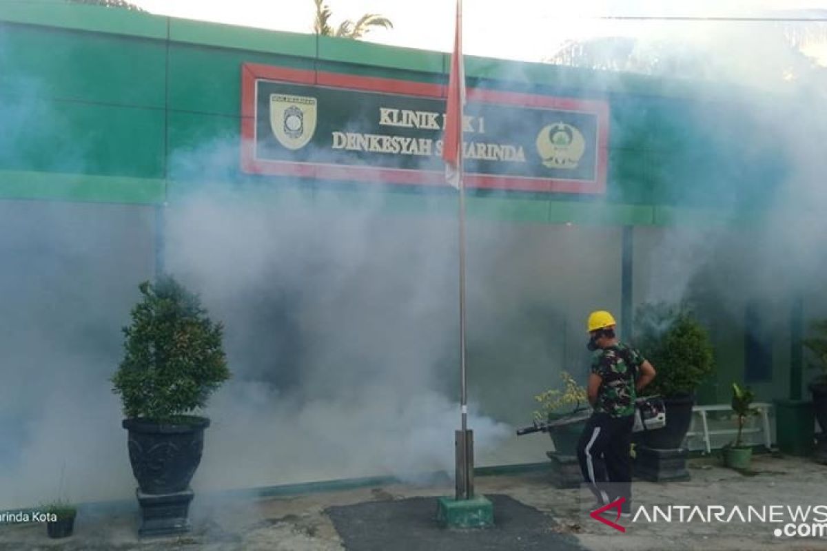 Denkesyah Fogging Wilayah Garnisun TNI di Samarinda