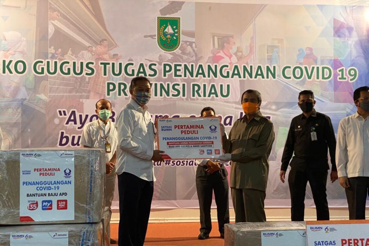 Satgas BUMN Riau gelontorkan Rp5,1 miliar bantu penanganan COVID-19, begini penjelasannya