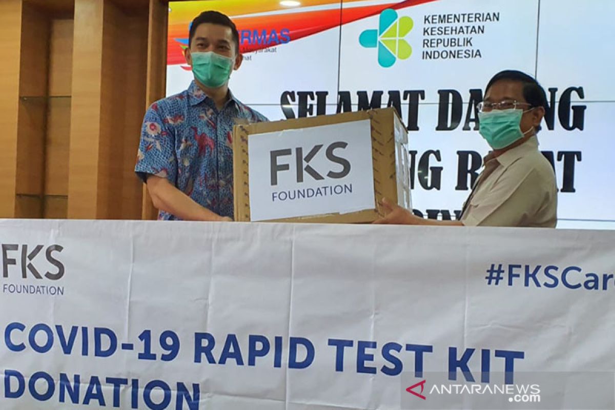 FKS Foundation donasikan 200.000 peralatan "rapid test" Covid-19