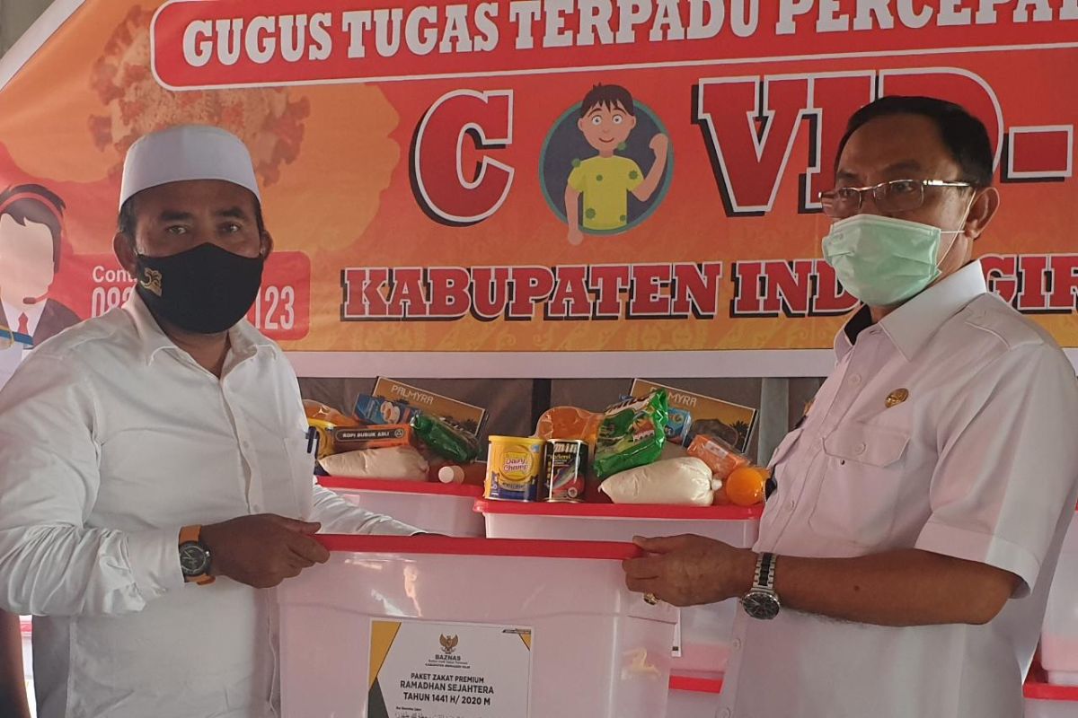 Baznas serahkan 2.500 paket sembako ke Tim Gugus Tugas COVID-19 Inhil