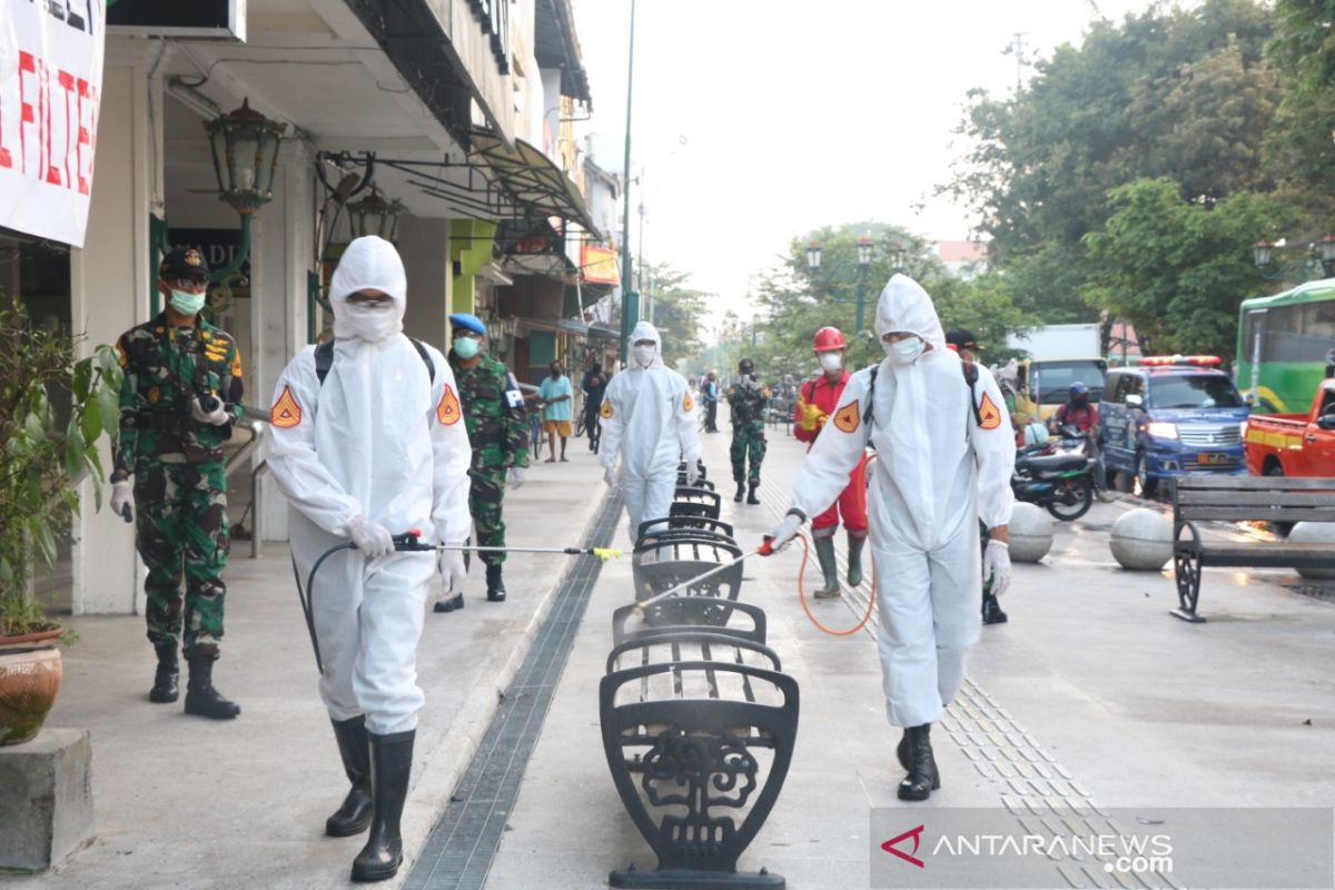 Taruna AAU lakukan penyemprotan Disinfektan di kawasan Malioboro