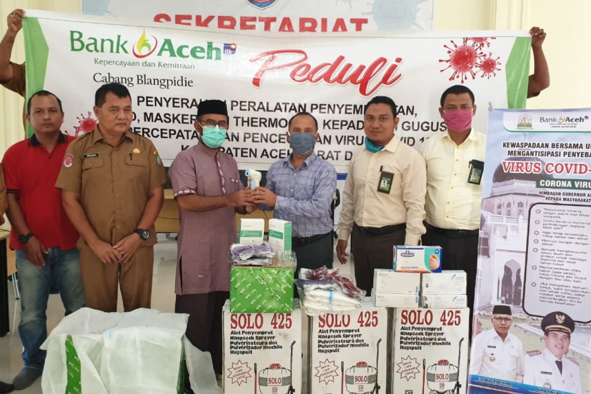 Abdya terima bantuan APD dari Bank Aceh cabang Blangpidie
