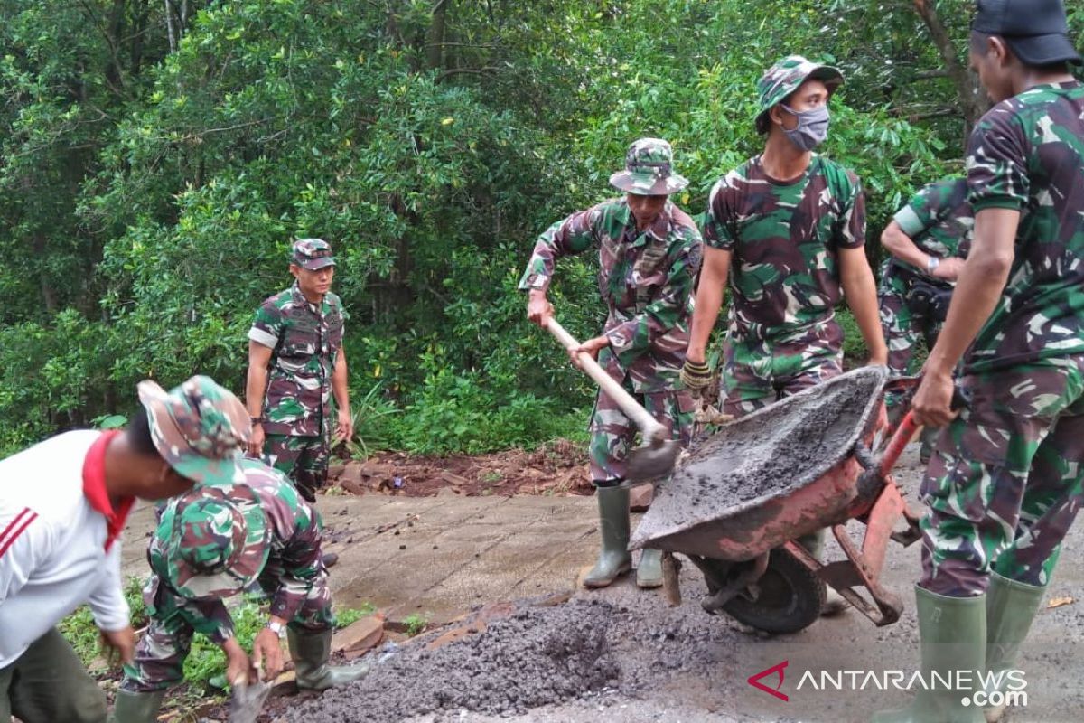 TNI-rakyat kerja di tengah COVID-19, TMMD di Buleleng sukses berlipat