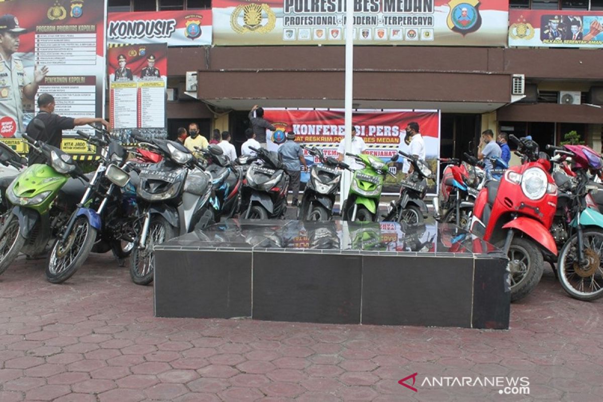 Razia geng motor, Polrestabes Medan amankan 30 sepeda motor