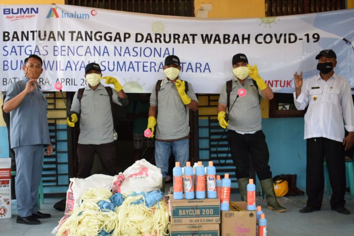 Cegah COVID-19, Inalum kembali bantu masker, vitamin dan disinfektan tiga desa di Batu Bara