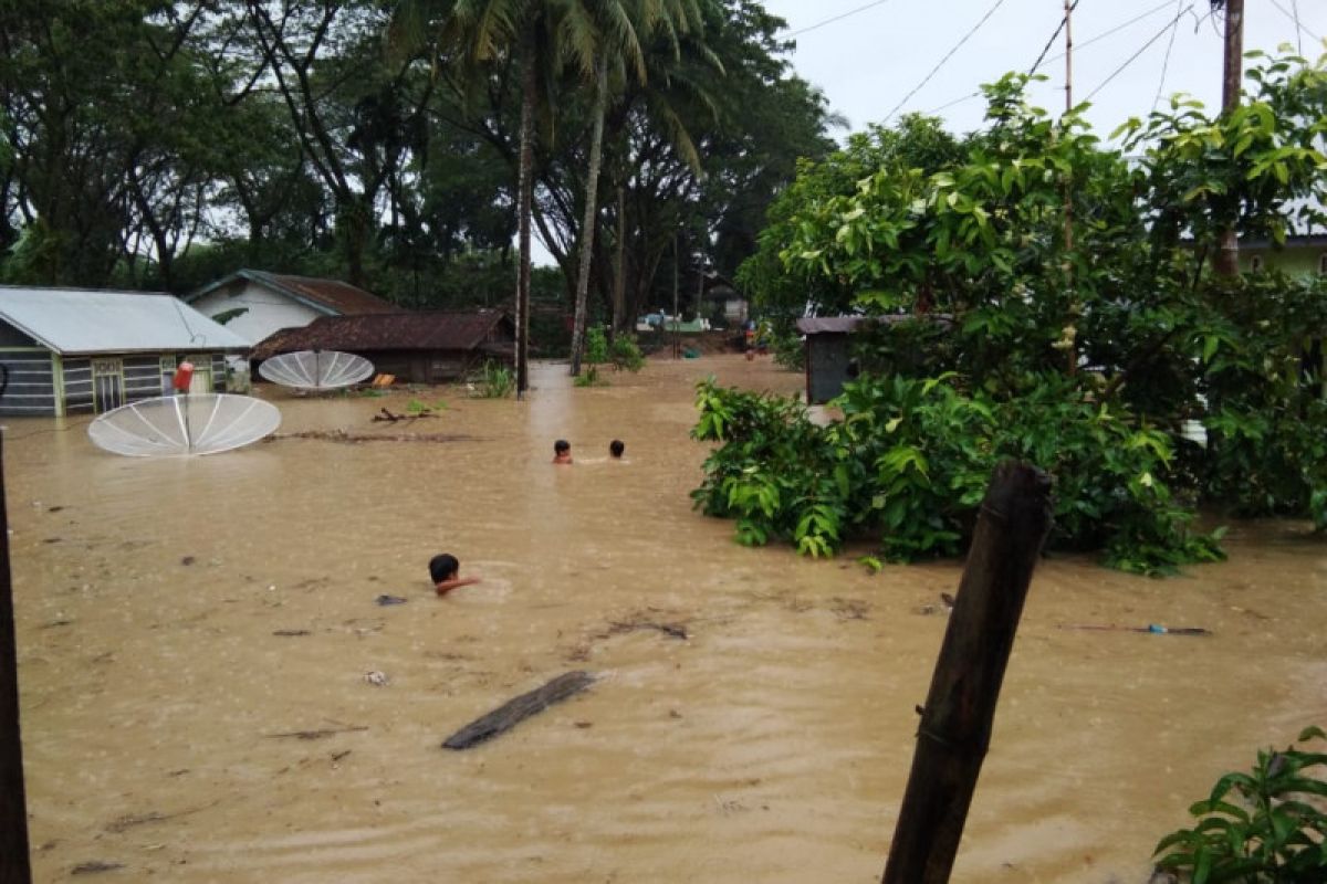 Ratusan rumah terendam banjir di Ujung Gading Pasaman Barat