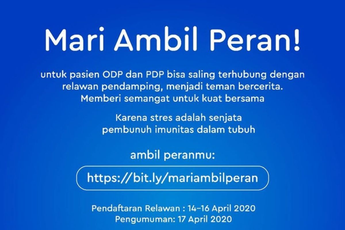 Ratusan relawan direkrut jadi "teman ngobrol" bagi pasien kasus COVID-19