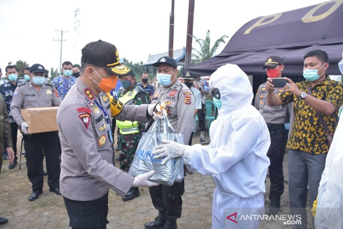 Kapolda Jambi periksa posko pencegahan COVID-19 di perbatasan Jambi-Sumbar