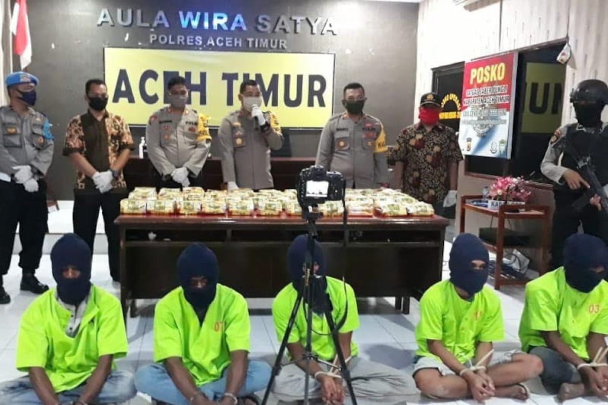 Polisi gagalkan peredaran 45 kilogram sabu-sabu di Aceh Timur