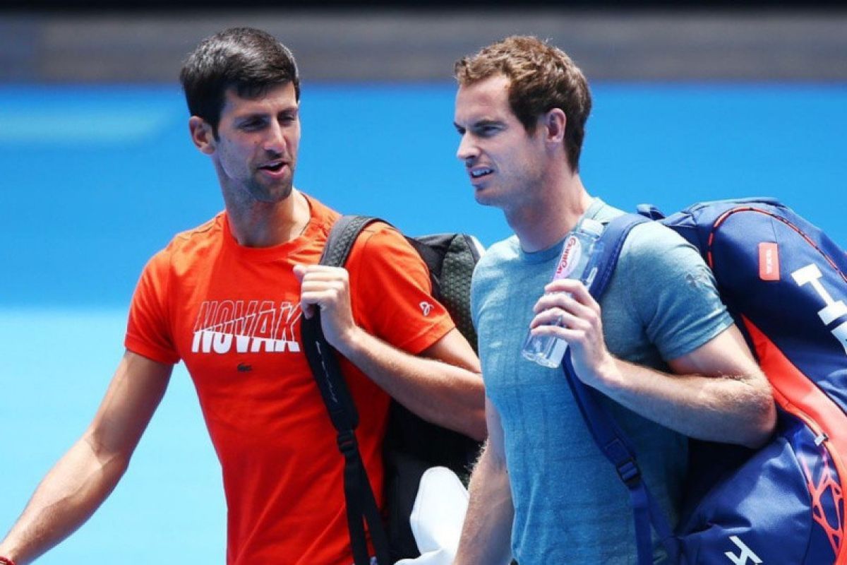 Bintang tenis Djokovic dan Murray berbagi pengalaman pertandingan di Instagram