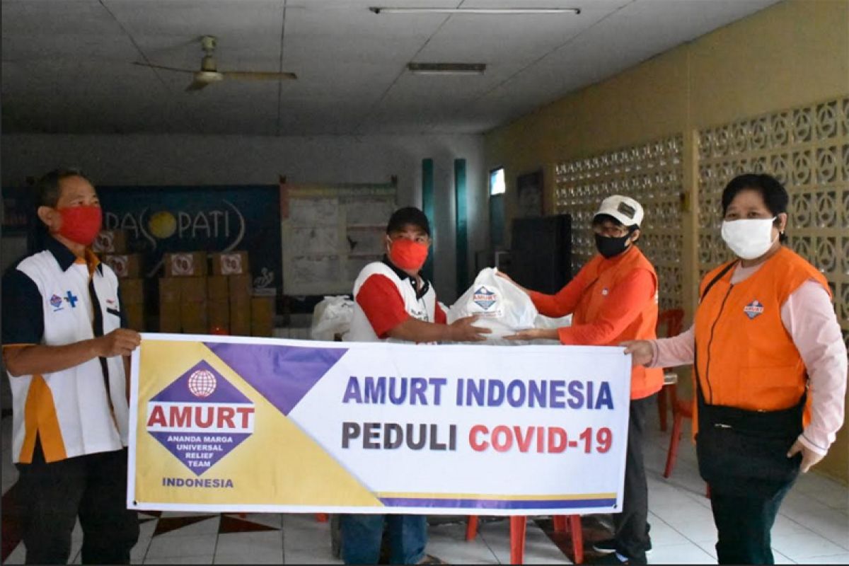 AMURT Indonesia berikan bantuan sembako di Semarang