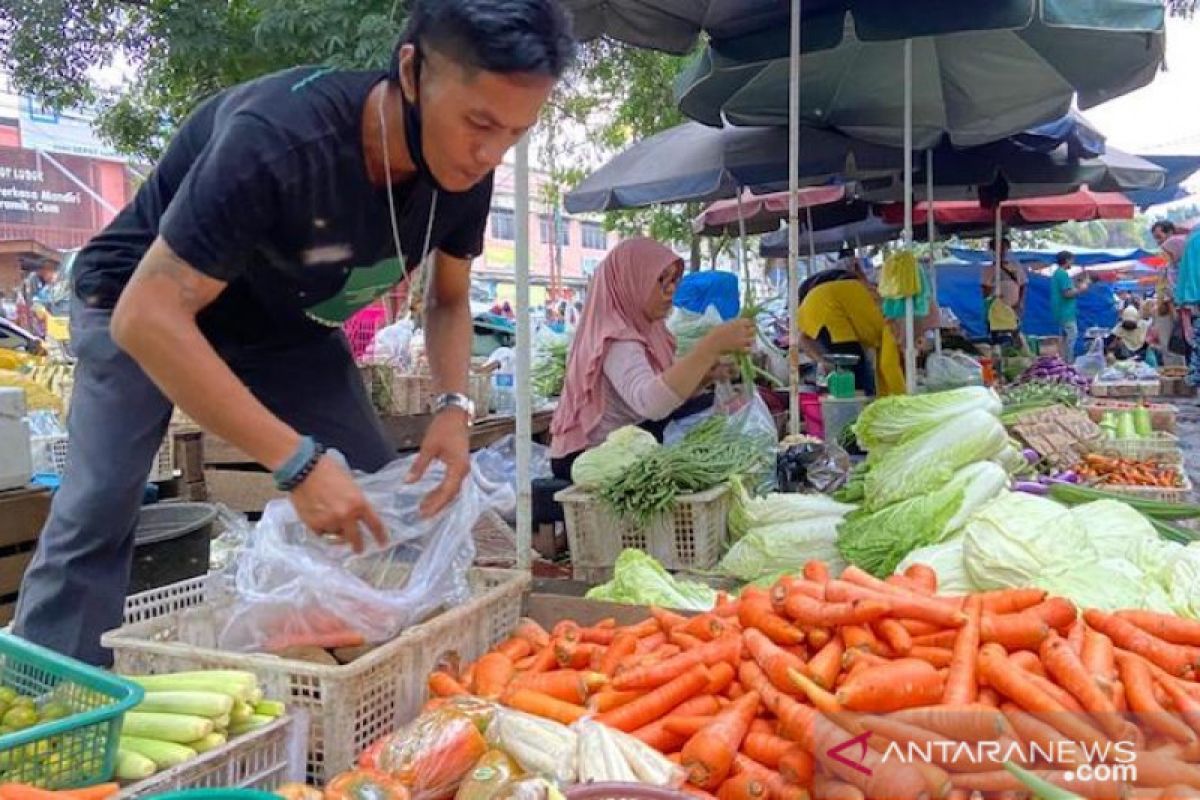 Harga sayur mayur bergejolak di Palembang, konsumen mulai berhemat