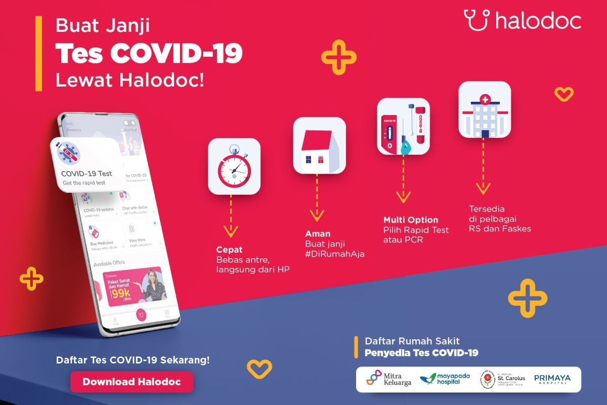 Mau rapid test COVID-19? Bisa buat janji via Halodoc