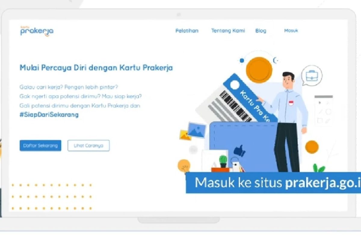 Pemerintah sudah transfer Rp3,55 juta peserta Kartu Prakerja