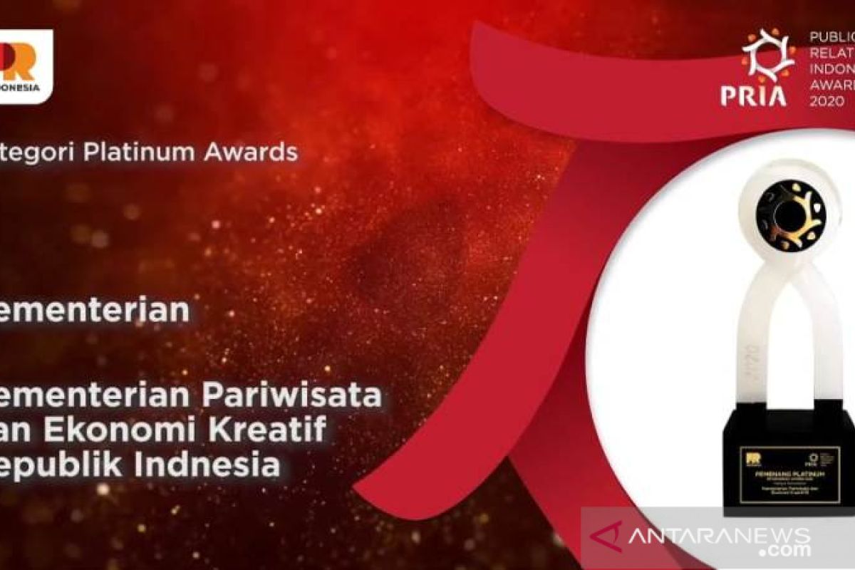 Kemenparekraf raih Platinum Awards di ajang PR Indonesia Awards 2020