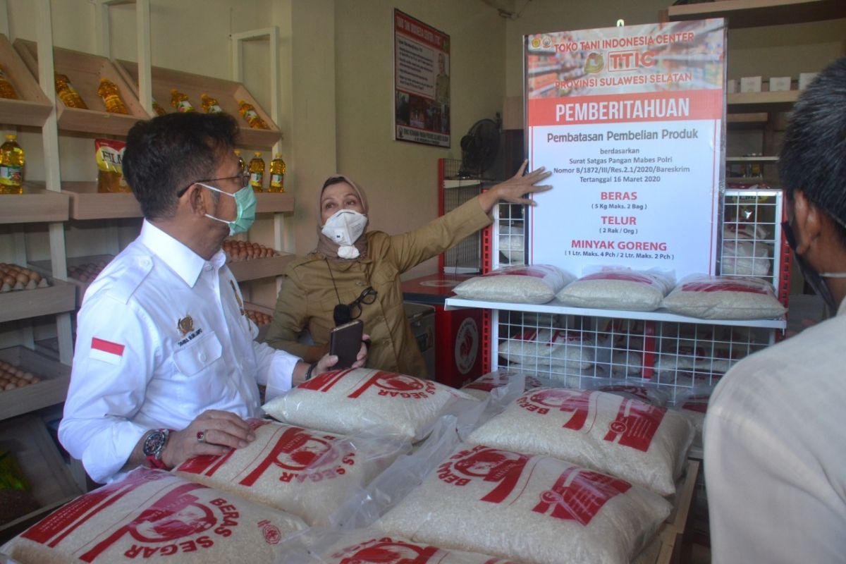 Mentan ajak masyarakat beli kebutuhan pokok di TTIC Makassar