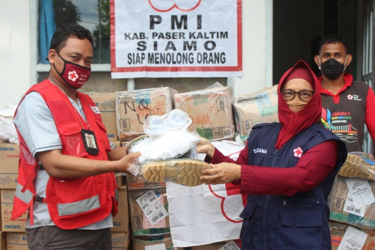 PMI Paser dapat bantuan logistik penanganan COVID-19