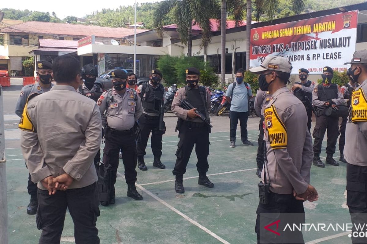 Polresta Ambon lakukan pergeseran pasukan operasi Merah Putih Siwalima 2020