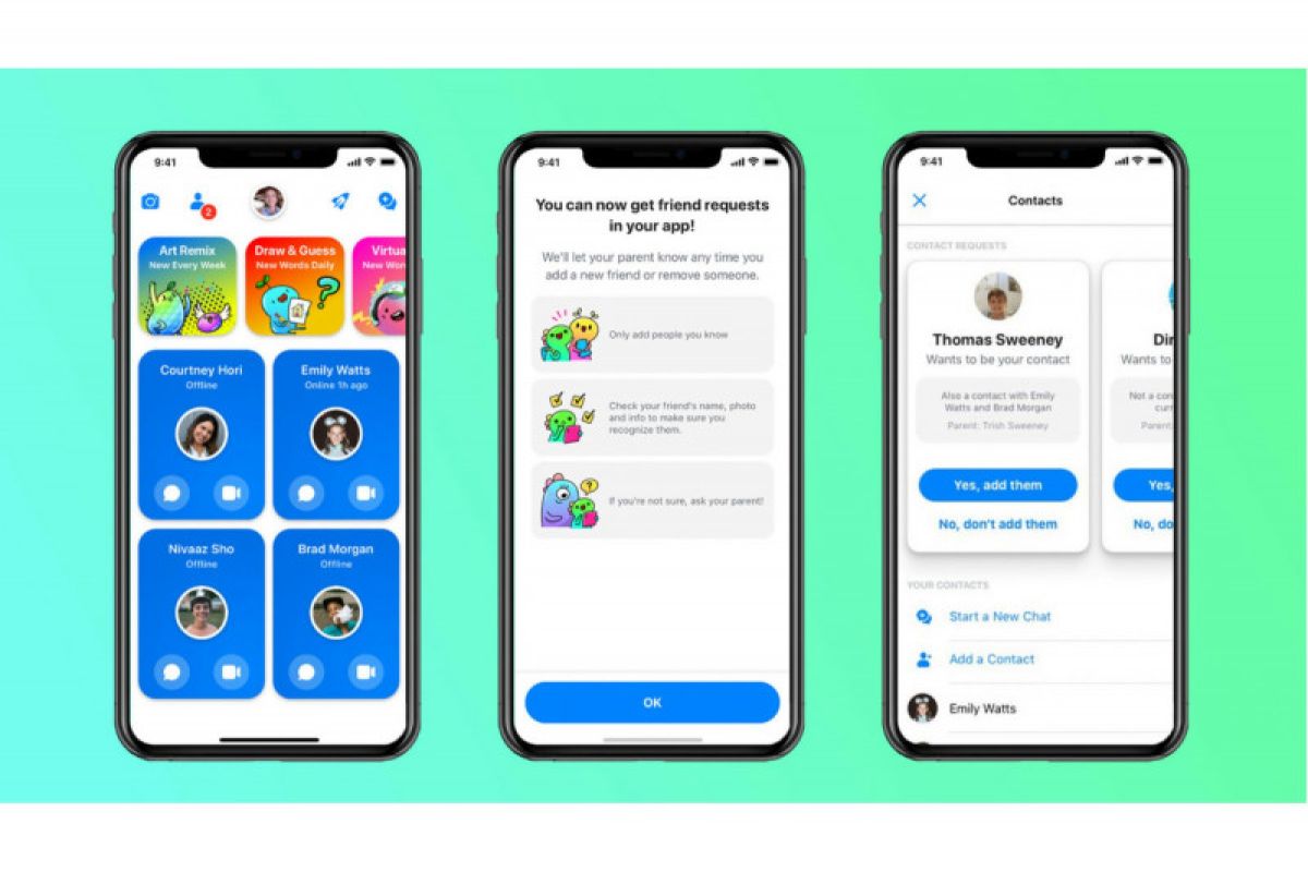 Aplikasi facebook luncurkan Messenger Kids, agar anak bisa bertemu teman-temannya