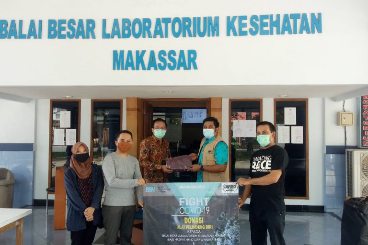 IWSH bersama BSN donasi APD untuk BBLK dan warga Makassar