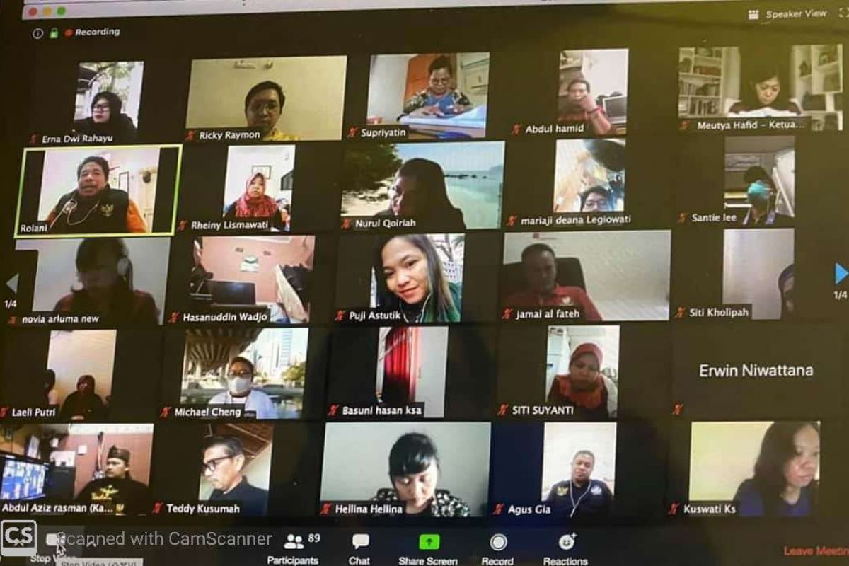 Komisi I DPR menjaring aspirasi PMI via Zoom di tengah pandemi COVID-19