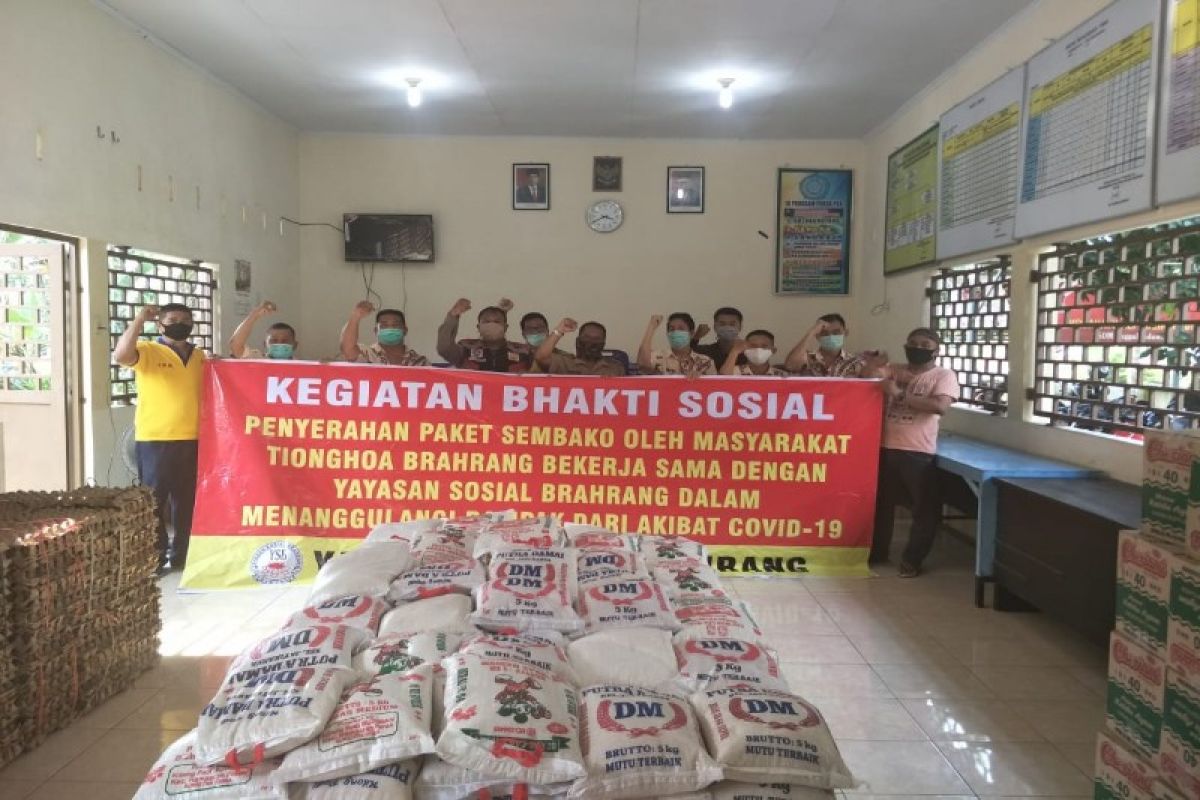 Yayasan Sosial Brahrang Binjai bagikan 1.500 paket sembako