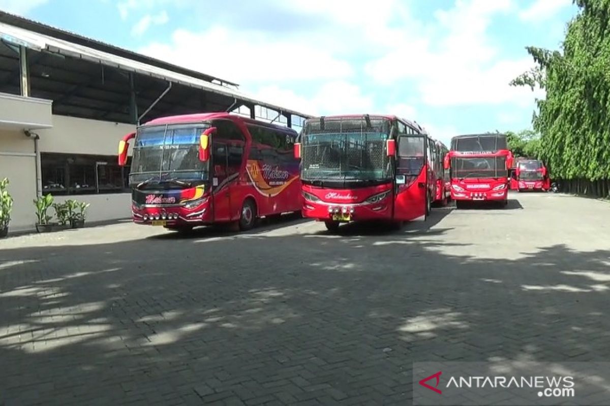 Larangan mudik, Bus AKAP di Medan berhenti beroperasi