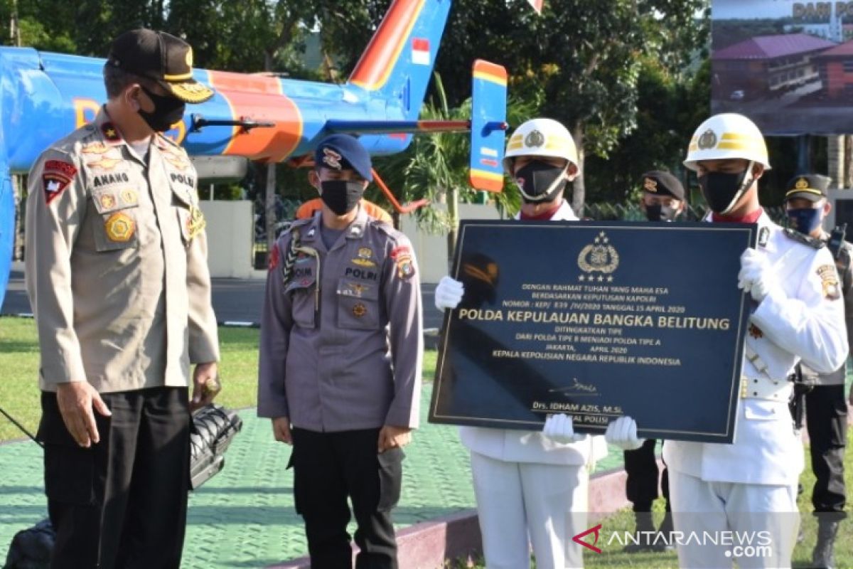 Status Tipologi Polda Bangka Belitung naik ke tipe A