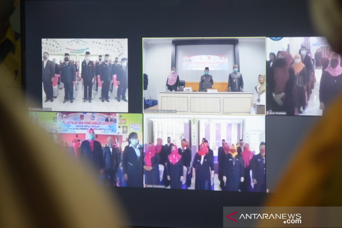 Bupati Gorontalo Utara lantik 85 kepala sekolah melalui video konferensi