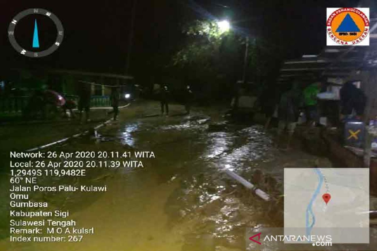 Banjir dua desa di Sigi, 64 jiwa mengungsi
