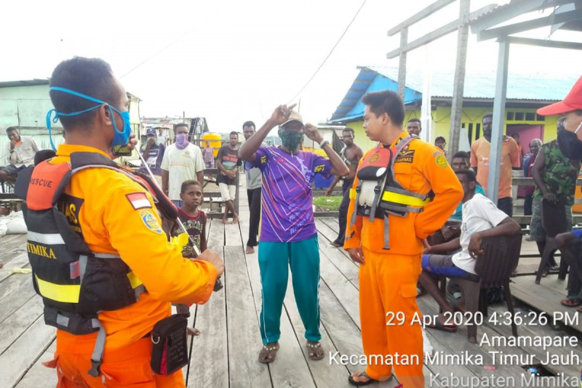 Tim SAR Timika Papua mencari IRT diduga dimangsa buaya
