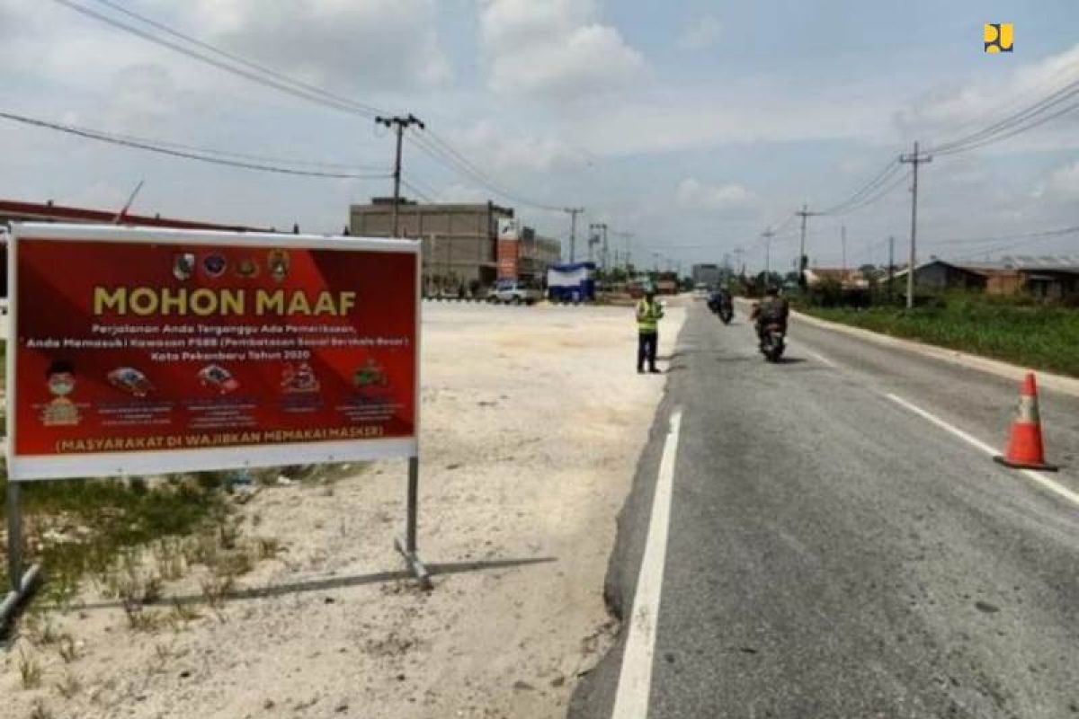 Trafik jalan nasional di Riau turun drastis selama PSBB