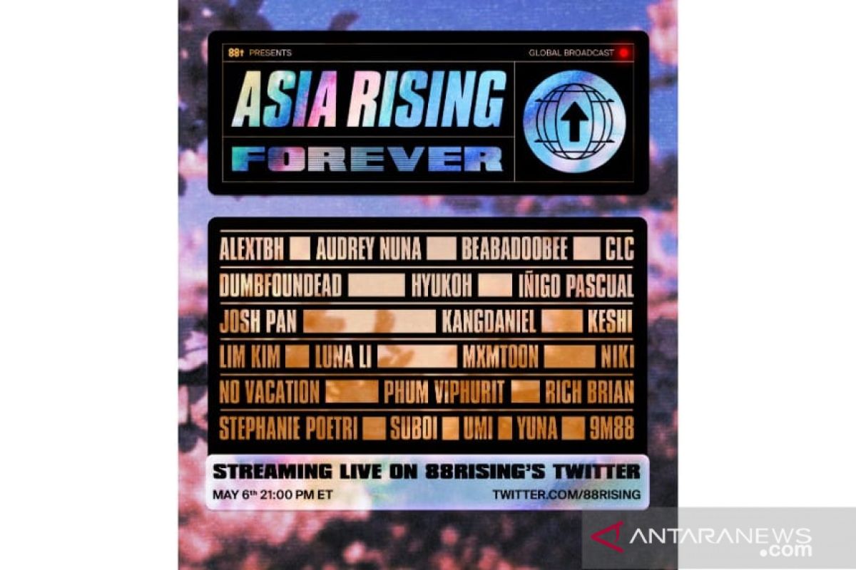 88rising akan gelar konser virtual "Asia Rising Forever"