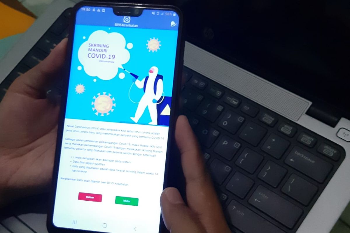 Peserta JKN-KIS Jember bisa skrining mandiri COVID-19 di aplikasi mobile JKN