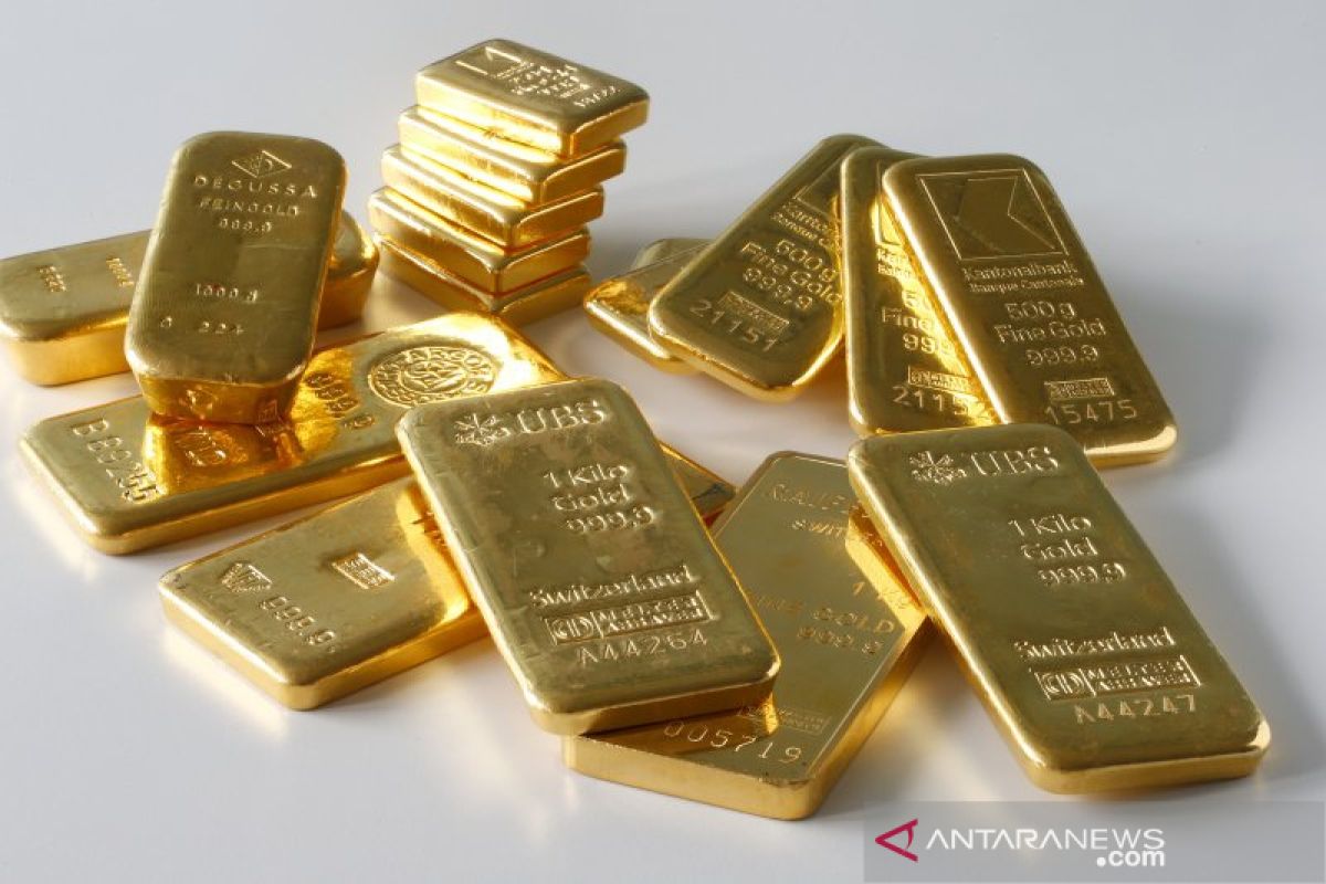 Harga emas jatuh lagi, amblas 12,4 dolar dipicu harapan ekonomi pulih