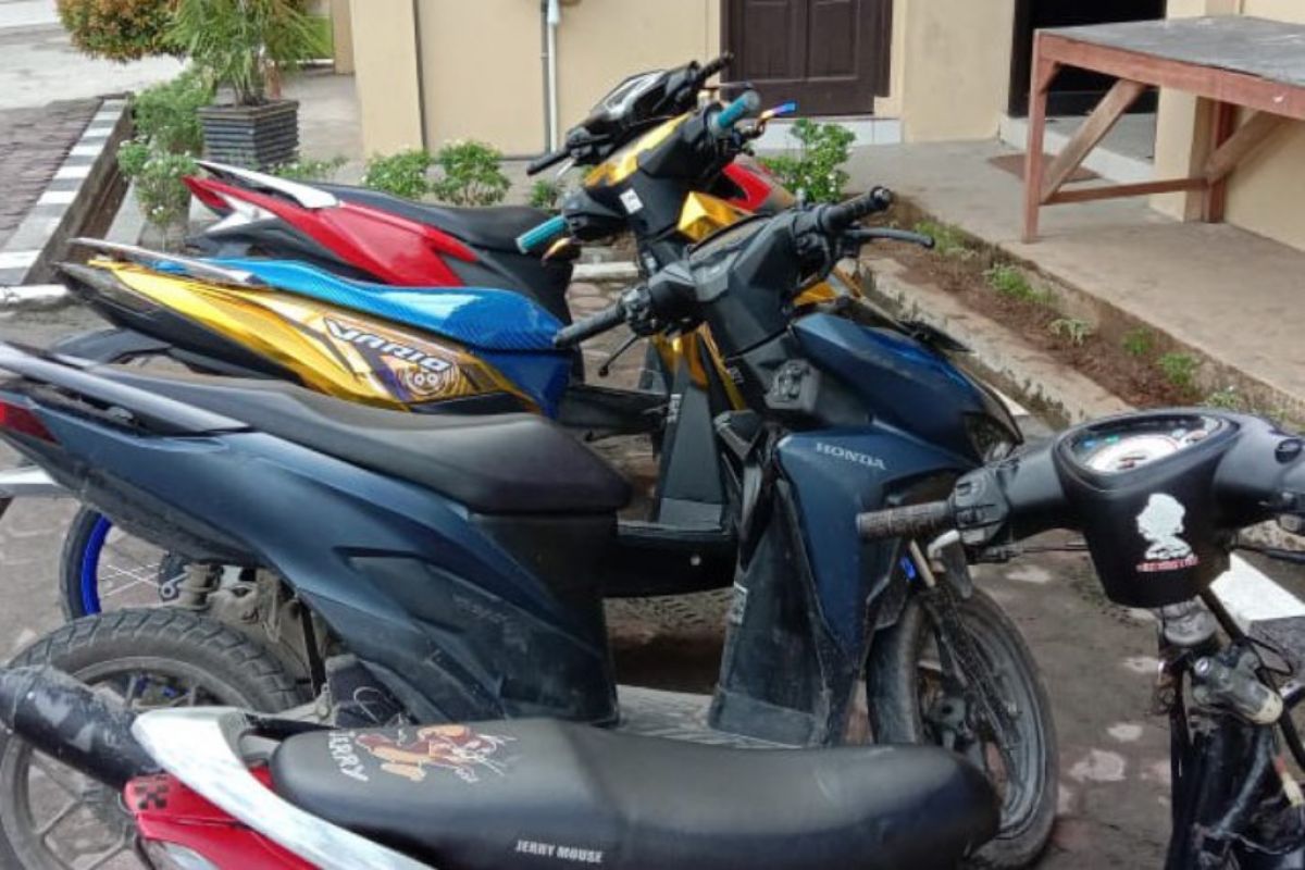 Polres Tanjung Balai amankan sepeda motor dipakai balap liar