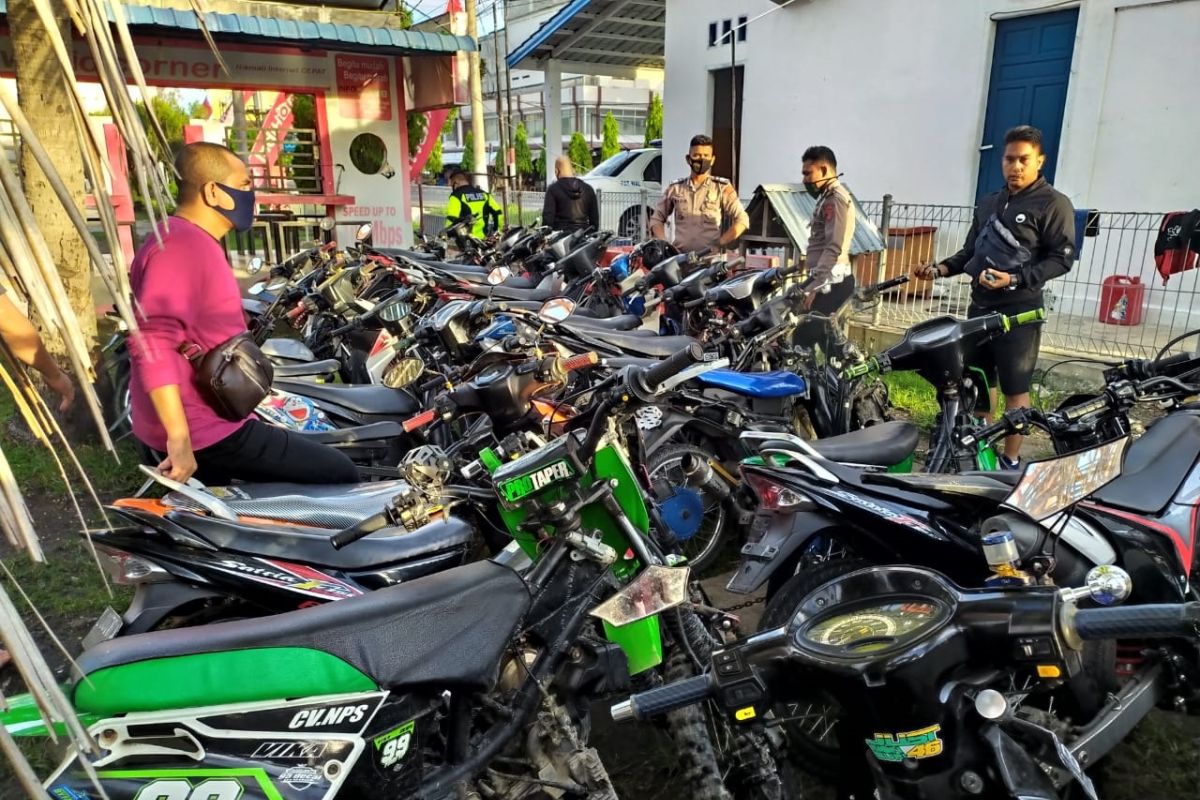 136 sepeda motor balap liar diamankan polisi