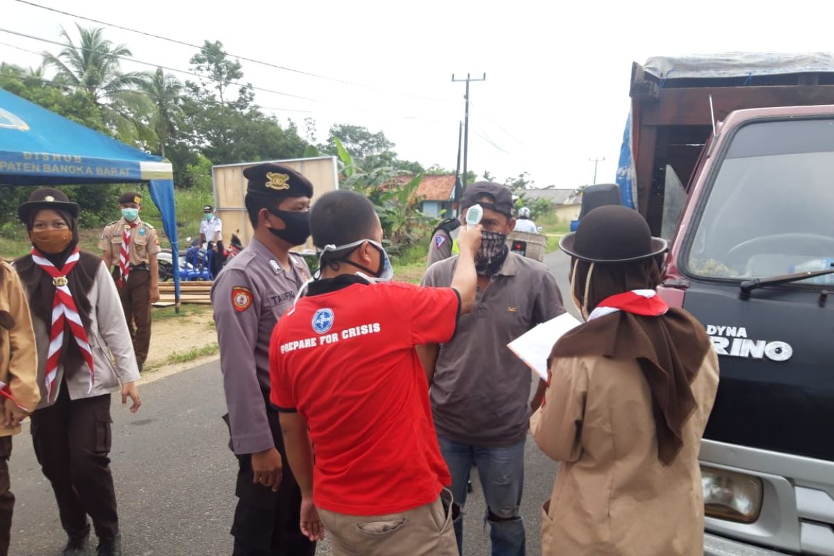 Tim Gabungan perketat pengawasan kendaraan masuk ke Kabupaten Bangka Barat