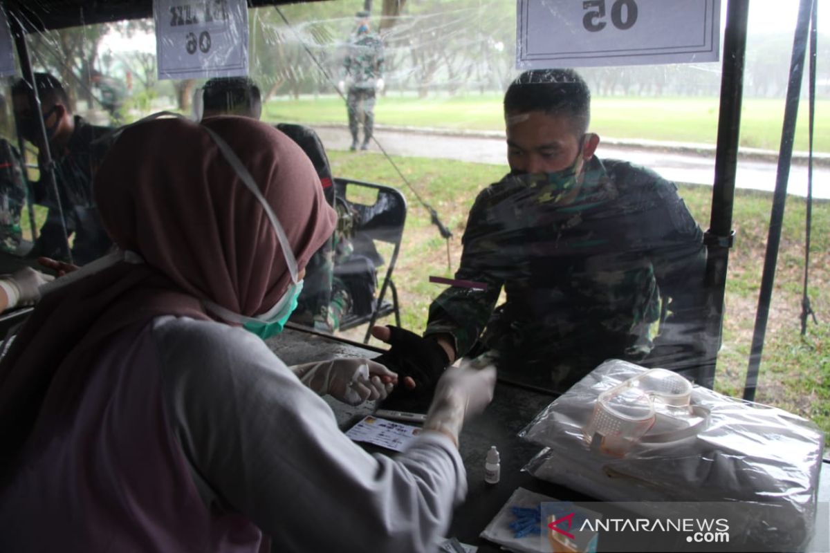 Personel Yonif 715 jalani protokol kesehatan di Gorontalo