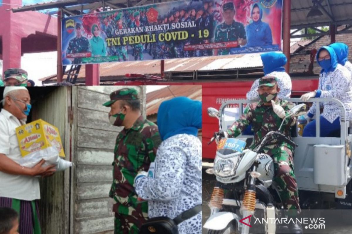 TNI salurkan bantuan sosial kepada warga terdampak COVID-19