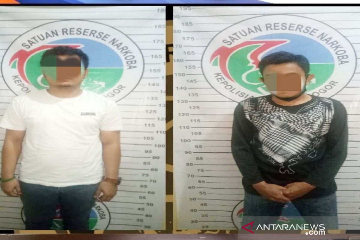 Tiga tersangka pengedar narkoba wilayah Bogor dibekuk di dua TKP berbeda