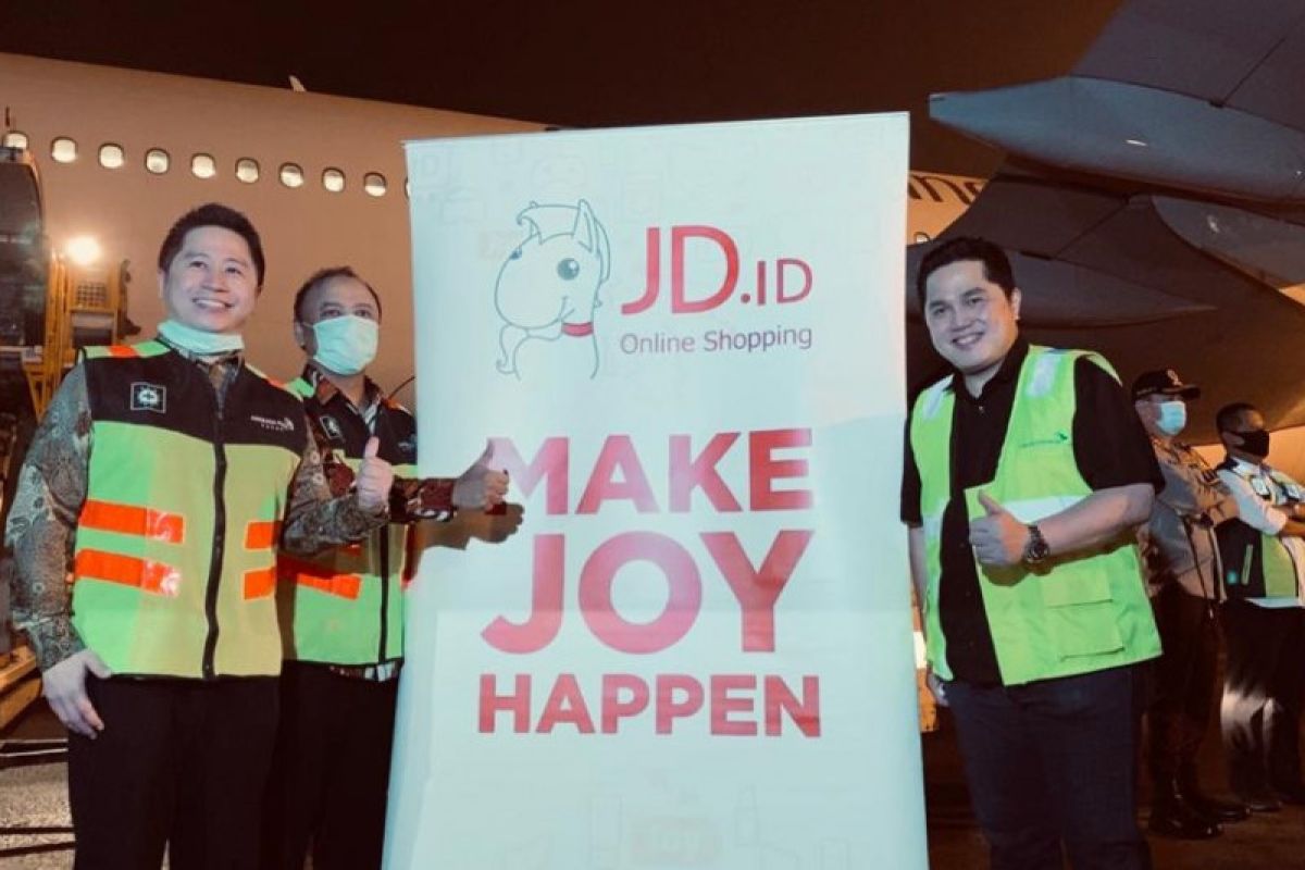 Erick Thohir terima paket alat kesehatan dari JD.com China