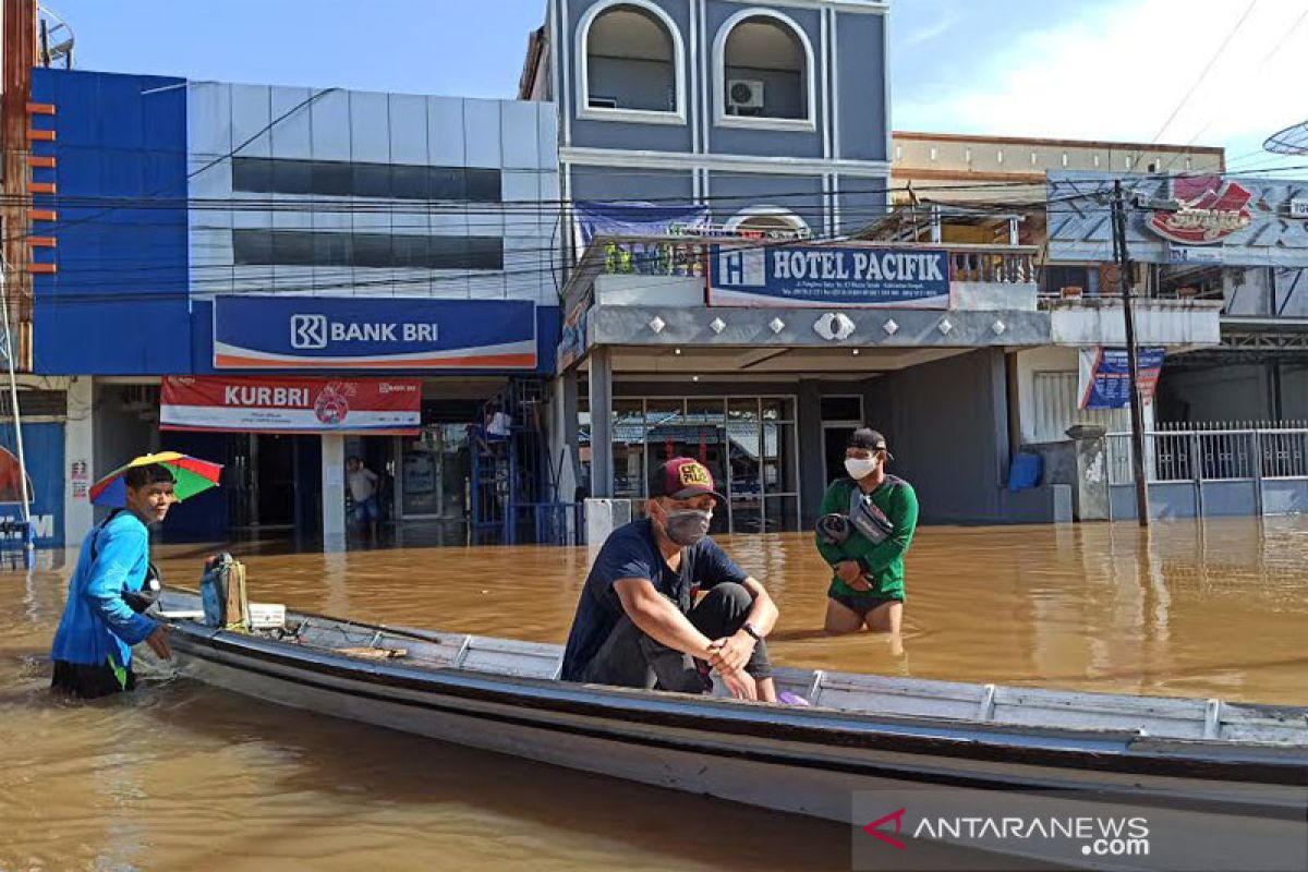 Banjir sudah sepekan melanda wilayah Barito Utara Kalimantan Tengah