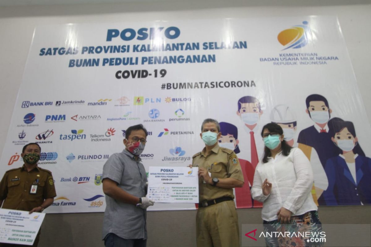 BUMN's COVID-19 Task Force donate 11.047 PPE for S Kalimantan