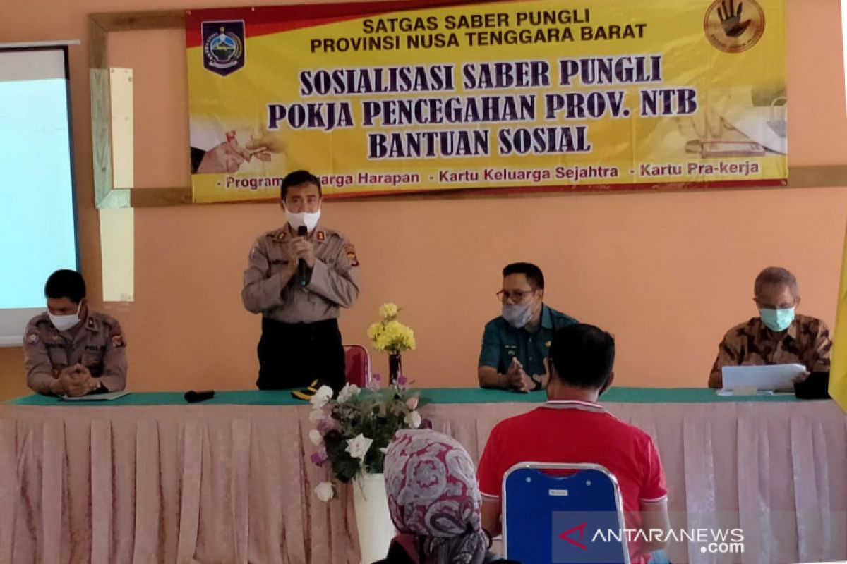 Saber Pungli NTB menggelar sosialisasi cegah penyimpangan bansos COVID-19