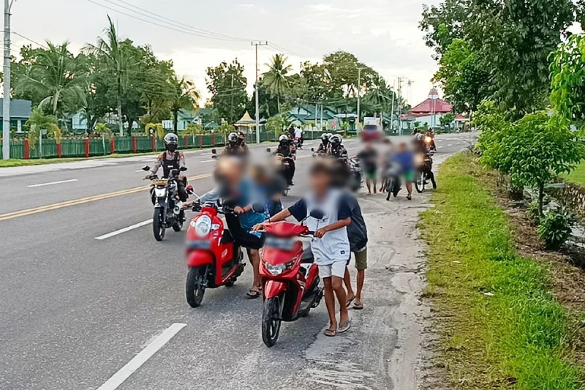 Belasan anak di Palangka Raya terjaring razia balap liar