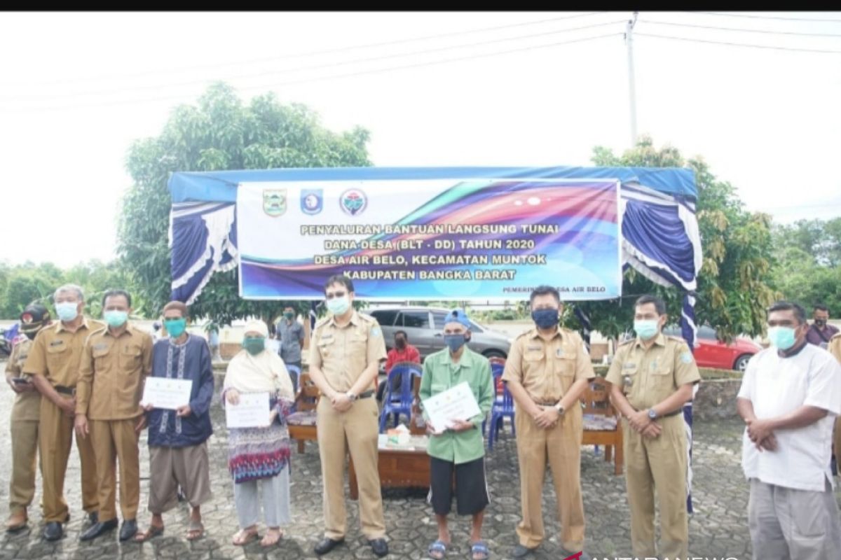 Bantuan langsung tunai dari dana desa mulai disalurkan di Kabupaten Bangka Barat
