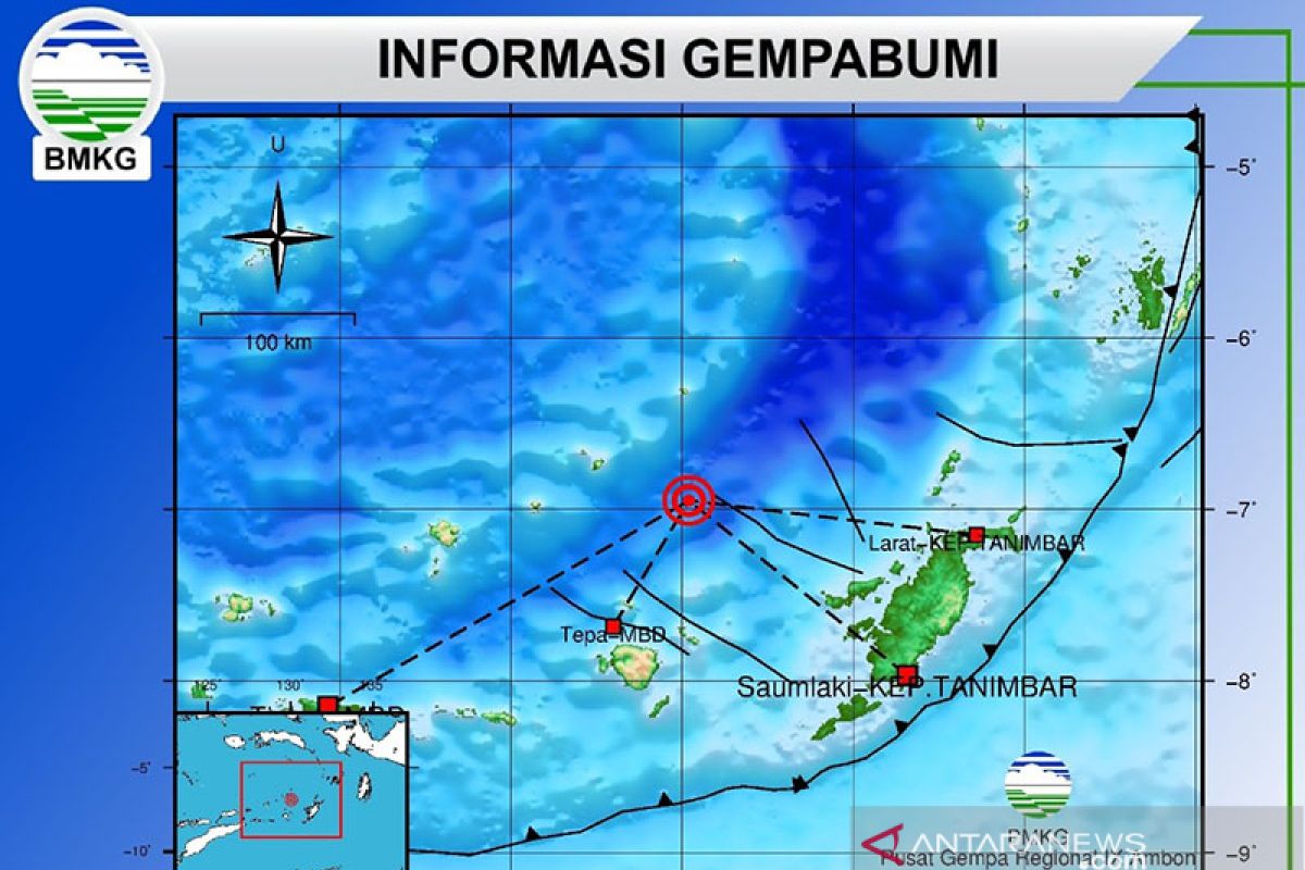 6.9-magnitude earthquake strikes Banda Sea, with no reported tsunami