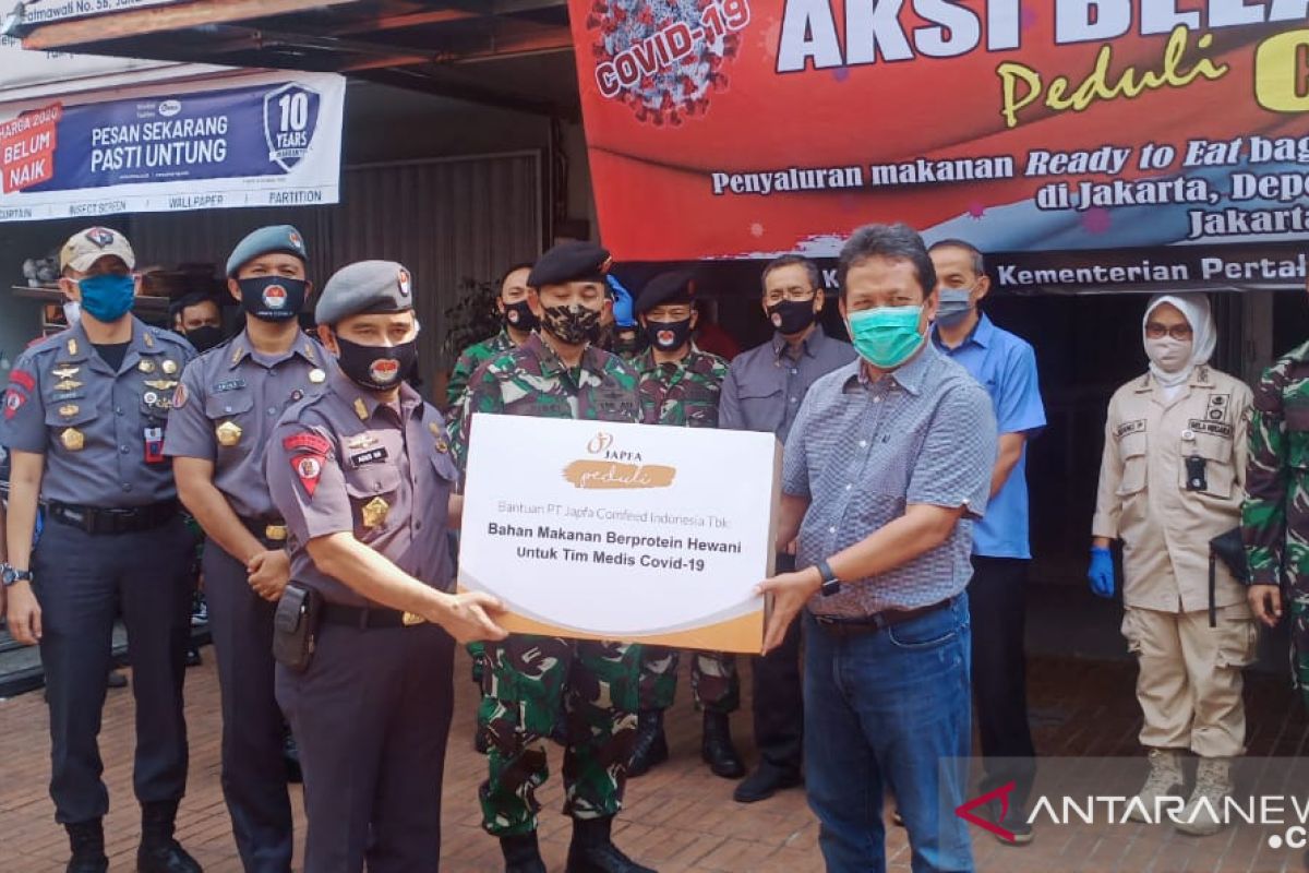 Kemhan gandeng Japfa bagikan makanan siap saji untuk tenaga medis